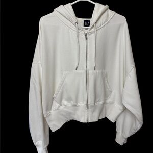 GAP Women's Cream Zip-Up Hoodie
